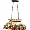 2525/3 Odeon Light Подвесная люстра Garden Тиффани, 3 лампы, цветное стекло