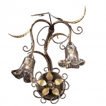 1814/2W Odeon Light Бра из серии Aura, 2 лампы, янтарное прозрачное стекло
