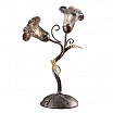 1814/2T Odeon Light Настольная лампа Aura, 2 лампы, янтарное прозрачное стекло